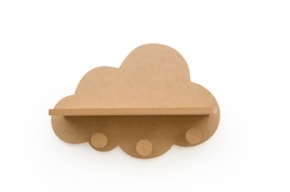 CLOUD 40X27X1.2CM W/SHELF 34.5X10X1.2CM MDF