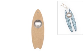 SET 6 SURFBOARDS BOTTLE OPENER 20X6.5X0.5CM MDF
