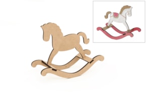 SET 2 KIT ROCKING HORSE 20X9X17X0.5CM MDF
