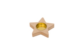 SET 6 CANDLESTICKS 10X10X1.6CM MDF