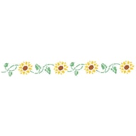 STENCIL 30X8CM FLOWERS 300031149 ACRILEX