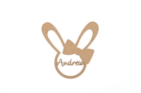 CONEJO NIÑA CON NOMBRE PERSONALIZABLE 13X12.9X0.3CM MDF
