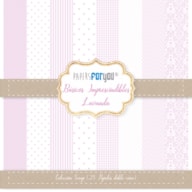 BLOCO 25 PAPEIS SCRAP MINI 17x17cm LAVANDA PFY-2298
