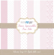 BLOC 10 PAPELES SCRAP 30.5X30.5CM BASICS ROSA BEBE PFY-1702