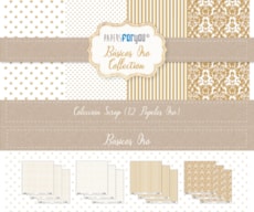 BLOCO 12 PAPEIS SCRAP 30.5X30.5CM BASICS GOLD PFY-1382