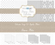 BLOC 12 PAPELES SCRAP 30.5X30.5CM BASICS SILVER PFY-1383
