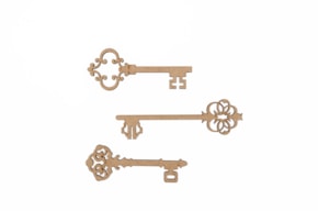 SET 12 KEYS 9-11X0.3CM MDF