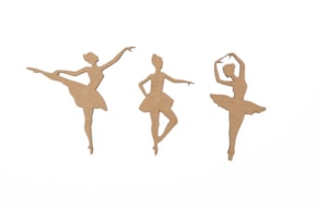 SET 6 DANCERS 10.5X0.3CM MDF