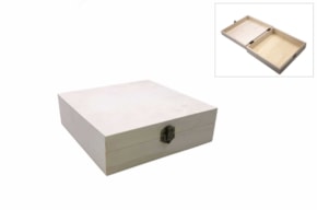 WOODEN BOX 20X20X6CM