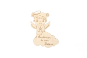 SET 12 ANJOS MENINA NA NUVEM 7.7X10X0.3CM CHOUPO