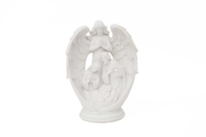 HOLY FAMILY WITH ANGEL 19.5X13X27.5CM