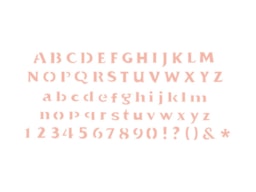 STENCIL 21X15CM ALPHABET 300021242 ACRILEX