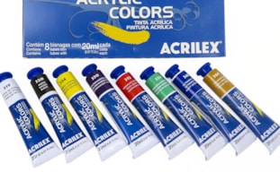 ACRYLIC COLORS SORTIDO 8 CORES 20ML 13108 ACRILEX