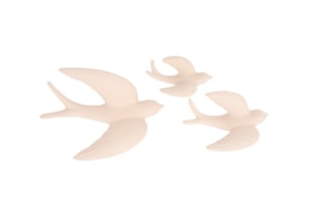 SET 3 GOLONDRINAS 20CM-15CM-10CM ALA DE PERFIL