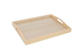 TRAY  WITH GLASS 40x30x5CM