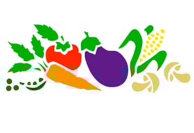 STENCIL 33X14CM VEGETABLES 300001121 ACRILEX