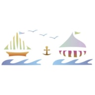STENCIL 10X10CM BOATS 300051287 ACRILEX