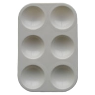 RECTANGULAR PLASTIC PALETTE  13X8.5CM   6 WELLS