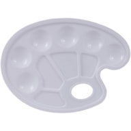 OVAL PLASTIC PALETTE 6+4 WELLS  22X17CM