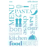 STENCIL 20X28.5CM 1018 KITCHEN
