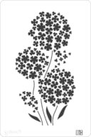 STENCIL 20X30CM  018 HYDRANGEA