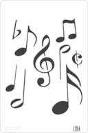 PLANTILLA 20X30CM  019 NOTAS DE MUSICA