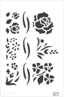 PLANTILLA 20X30CM  023 FLORES