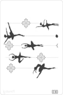 PLANTILLA 20X30CM 030 BAILARINAS
