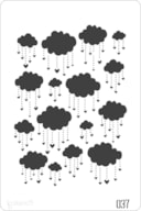 PLANTILLA 20X30CM  037 NUBES