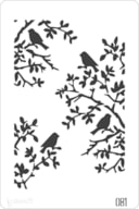 PLANTILLA 20X30CM  081 RAMA PAJARO