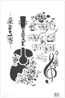 PLANTILLA 20X30CM  100 MUSICA
