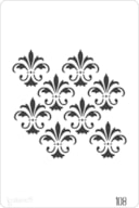 PLANTILLA 20X30CM  108 FLOR DO LIS