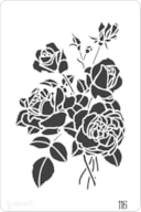 STENCIL 20X30CM  116 ROSES