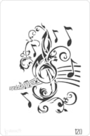 PLANTILLA 20X30CM  120 MUSICA