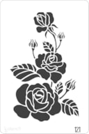 STENCIL 20X30CM  121 ROSES
