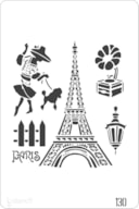 STENCIL 20X30CM  130 PARIS