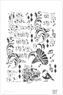 PLANTILLA 20X30CM  137 MUSICA