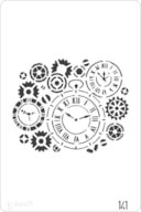 PLANTILLA 20X30CM  141 RELOJES