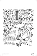 PLANTILLA 20X30CM  142 LOVE