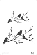 PLANTILLA 20X30CM  151 RAMA PAJARO