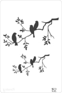 PLANTILLA 20X30CM  152 RAMA PAJARO