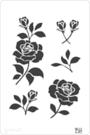 PLANTILLA 20X30CM   158 ROSAS