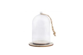 PLASTIC CLOCHE WITH BASE D.6CM X 9CM RAYHER