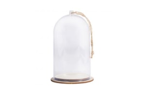 PLASTIC CLOCHE WITH BASE D.8CM X 13CM RAYHER