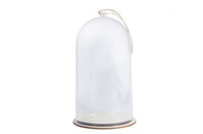 PLASTIC CLOCHE WITH BASE D.11CM X 19CM RAYHER
