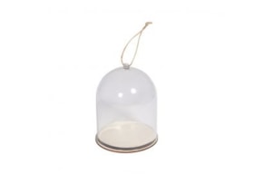 PLASTIC CLOCHE WITH BASE D.9CM X 11CM RAYHER