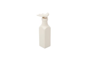 GARRAFA PEQ. C/ROLHA ANDORINHA 20X5X5CM BLANCA