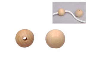 JGO 12 BOLAS DE MADERA 2.8CM PERFORADAS