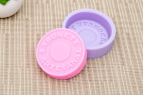 MOLDE SILICONE SABONETE ARTESANAL D.8 X 2.4CM MLD133