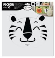 STENCIL 28X28CM SOBREPONIVEL CABEÇA TIGRE 81163